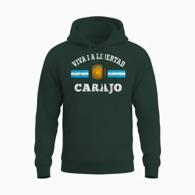 Viva La Libertad Carajo Javier Milei Presidente De Argentina Unisex Hoodie - Forest