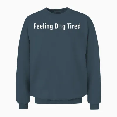 Feeling Dog Tired Dogs Lover Unisex Sweatshirt - Dark Heather