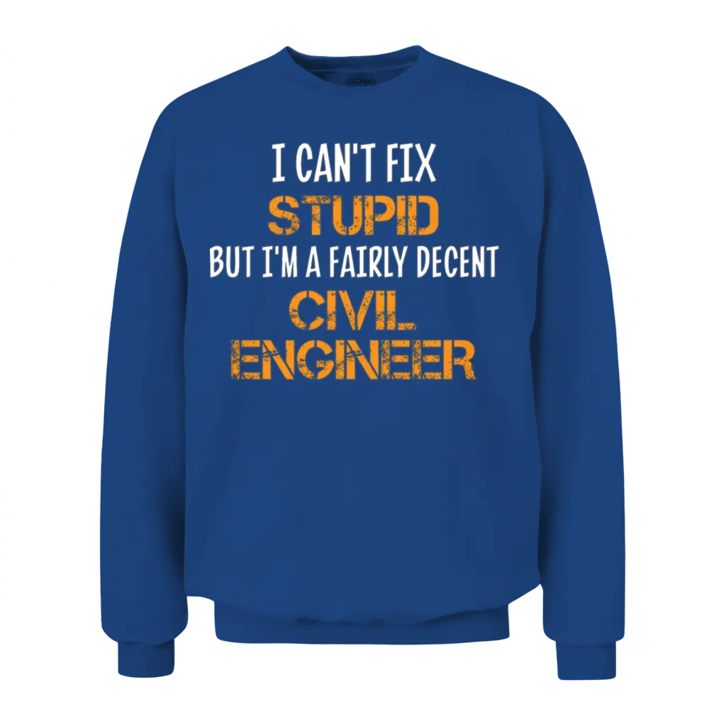 Civil Engineer, Civil Engineering Unisex Sweatshirt - Royal