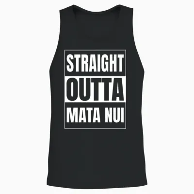 Straight Outta Mata Nui Etymology Unisex Tank Top - Black