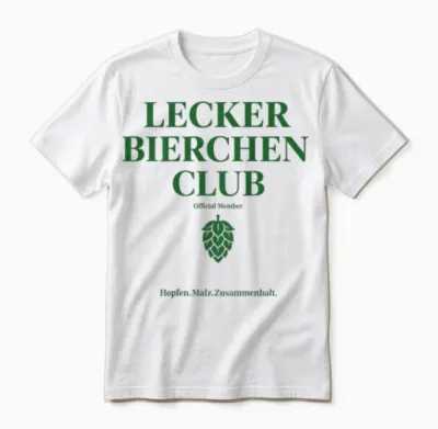 Lecker Bierchen Club Unisex T-Shirt - White