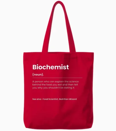 Funny Biochemist Tote Bags - Red
