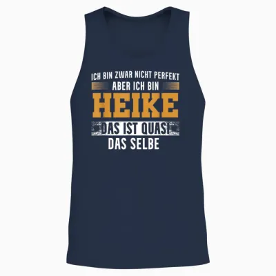 Name Heike Ich Bin Heike T-Shirt, Black Unisex Tank Top - Navy