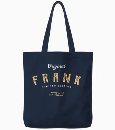 Frank Limited Edition T-Shirt, Black, S Tote Bags - Navy