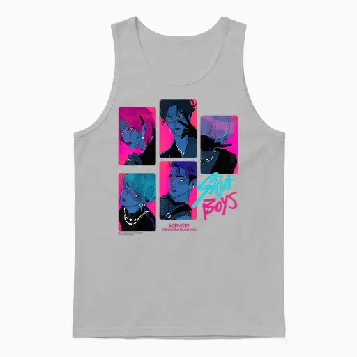 Kpop Demon Hunters Saja Boys Demons Officially Licensed Unisex Tank Top - Ash