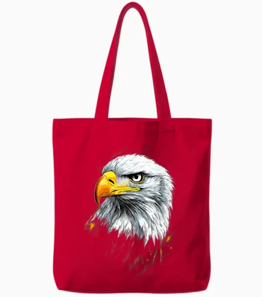 Eagle Bald Eagle Royal Eagle Tail Eagle Tote Bags - Red
