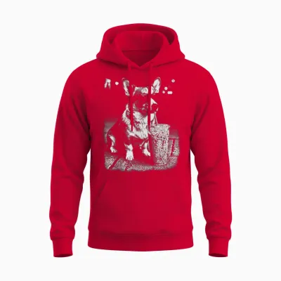 Corgi Boire Du Café Glacé Drôle Animal Chien Meme Humour Unisex Hoodie - Red