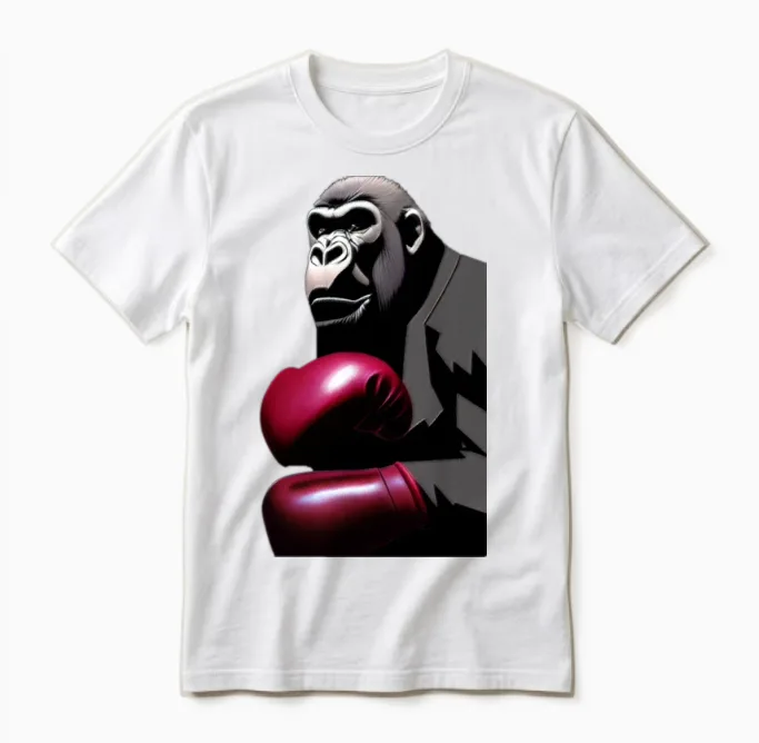 Gorilla, the Mafia Boxer No. 1 Unisex T-Shirt in White