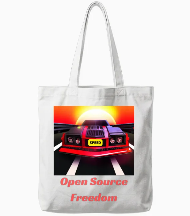 Open Source Freedom Patriotic & 4th of July Gift Tote Bags in White