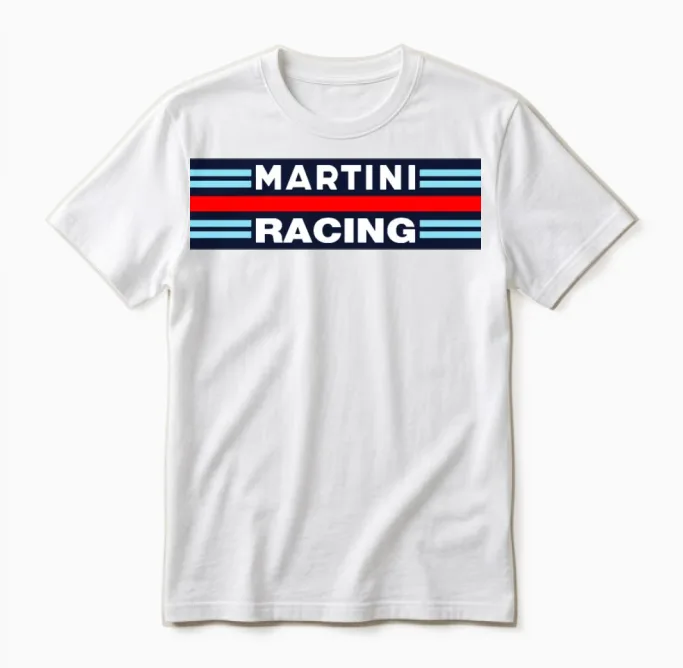 Martini Racing Retro Unisex T-Shirt in White