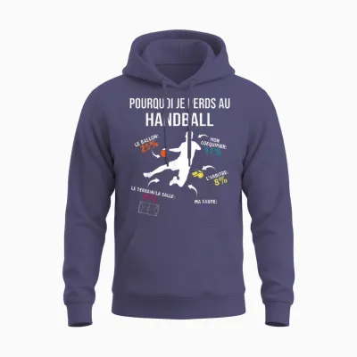 Why I Lose at Hand Handball Player Funny Handball Unisex Hoodie - Heather Sport Dark Navy