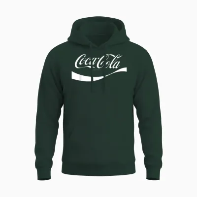 Coca Cola 1941 Classic Logo T-Shirt, Black Unisex Hoodie - Forest