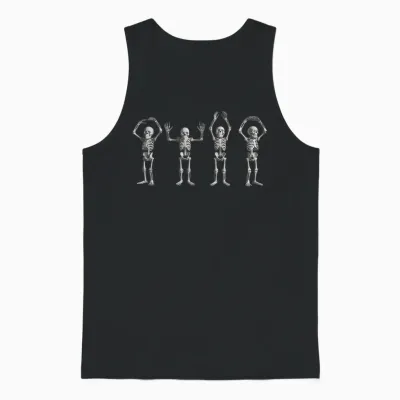 Funny O-H-I-O State Skeleton Ohio Vintage Halloween Women Unisex Tank Top - Black