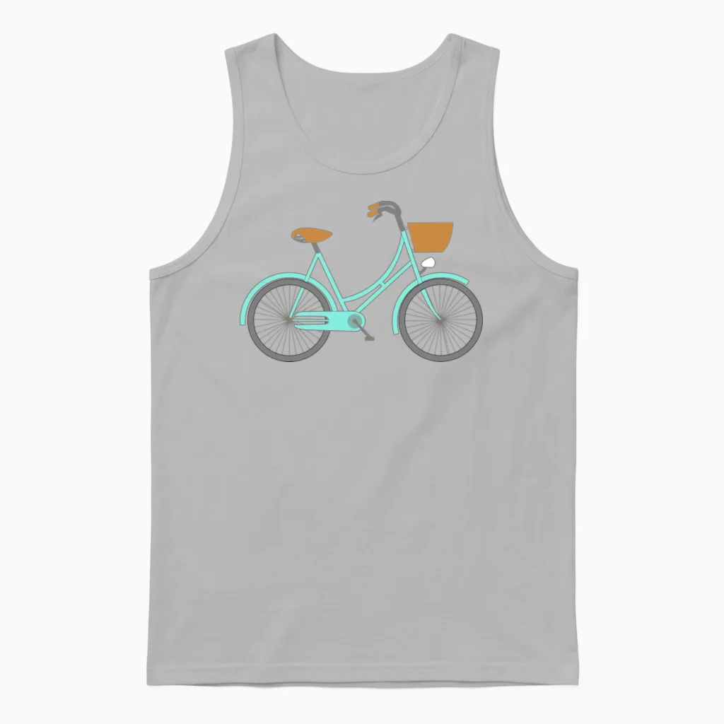 Bicycle Retro Unisex Tank Top in Ash