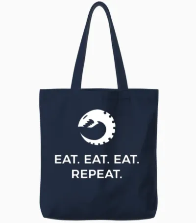 Tyranid Eat Eat Eat Repeat Tote Bags - Navy