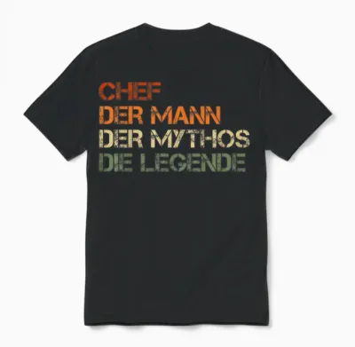 Chef - Der Mann, Der Mythos, Die Legende Unisex T-Shirt - Black