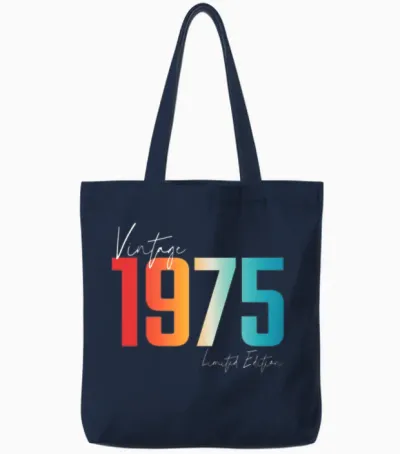 Vintage 1975 Limited Edition Tote Bags - Navy