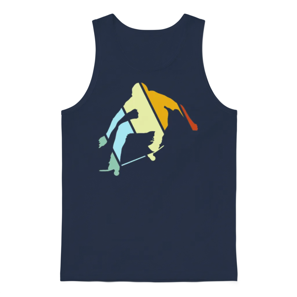 Skater Retro Unisex Tank Top - Navy