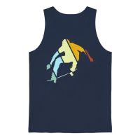 Skater Retro Unisex Tank Top - Navy – 1