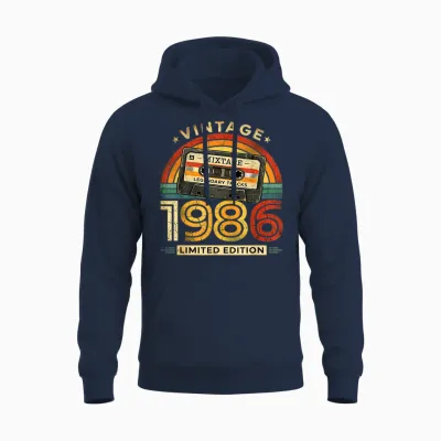 40 Geburtstag Mann Retro Vintage Limited Edition Deko Lustig Unisex Hoodie - Navy