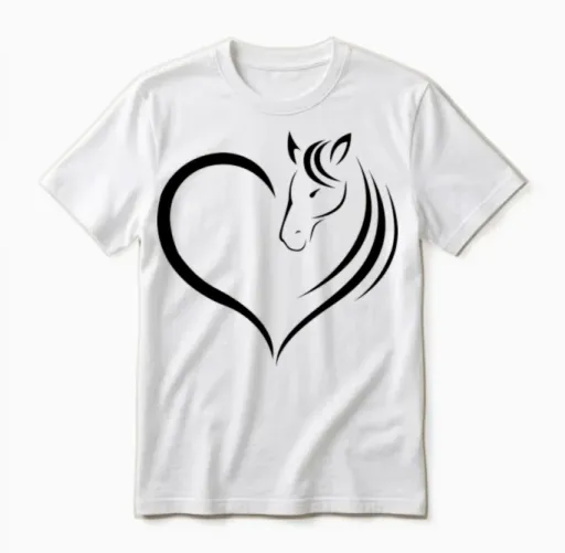 Horse Heart - Lovers Unisex T-Shirt in White