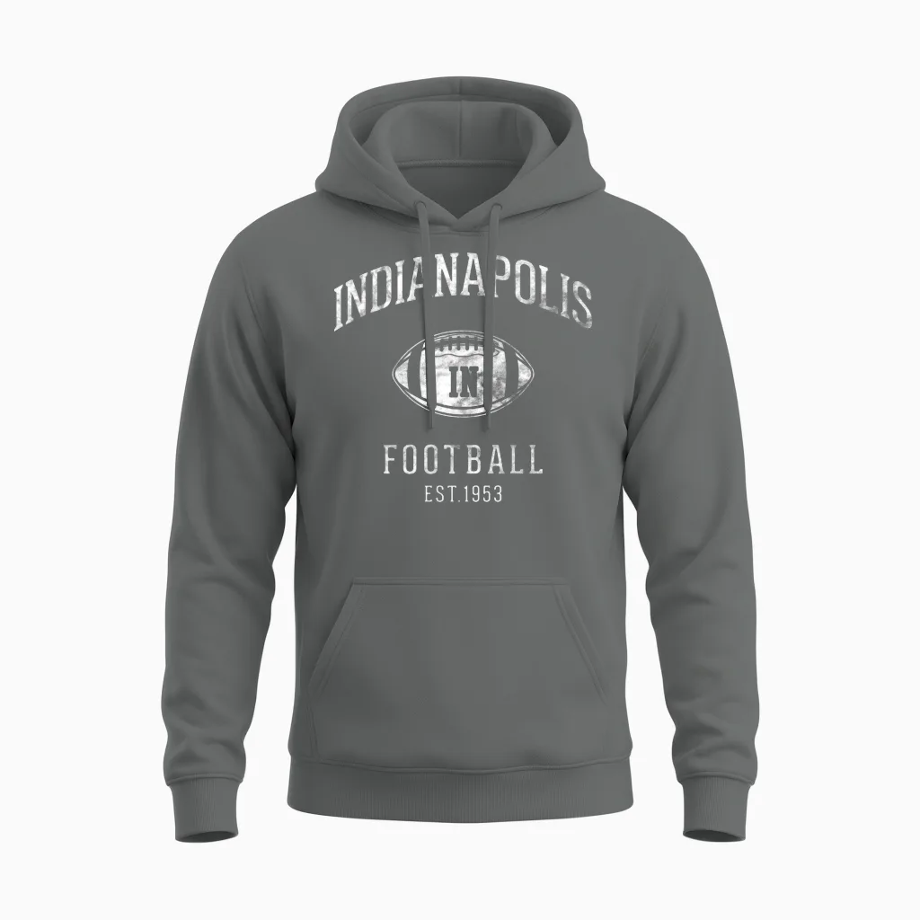 Vintage Football Team Retro Unisex Hoodie - Graphite Heather