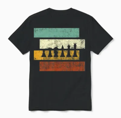 Chess Retro Unisex T-Shirt - Black