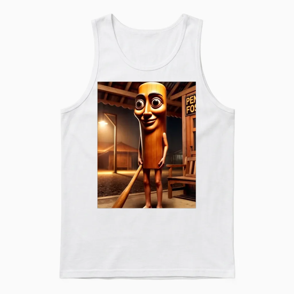 Tung Tung Sahur Unisex Tank Top in White