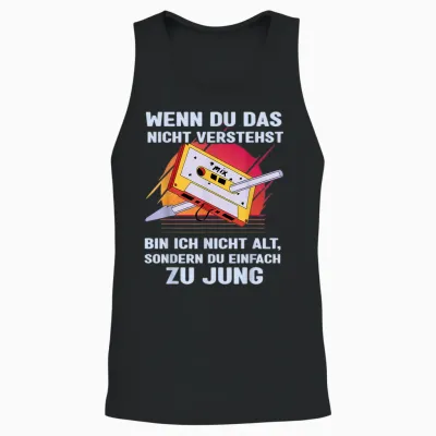 Funny Saying Band Salad 80s 90s Retro Cassette T-Shirt, Black Unisex Tank Top - Black