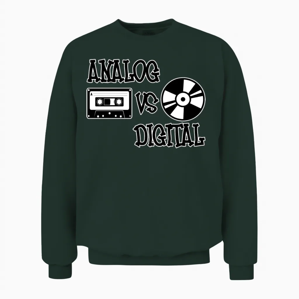Analog vs Digital - Music Production Design Unisex Sweatshirt in Forest