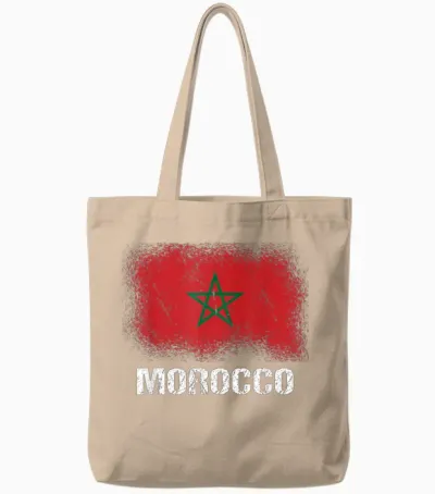 Marokkanische Flagge Marokko Tote Bags - Natural