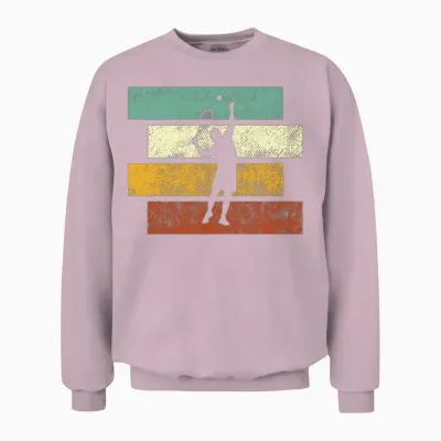 Tennis Retro Unisex Sweatshirt - Light Pink