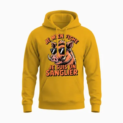 I Don't Care I'm a Boar Humour Lovers Animals Unisex Hoodie - Gold