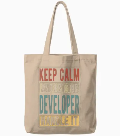 Developer Retro Gift Tote Bags - Natural