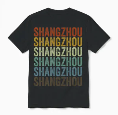Shangzhou China Retro Vintage Unisex T-Shirt - Black
