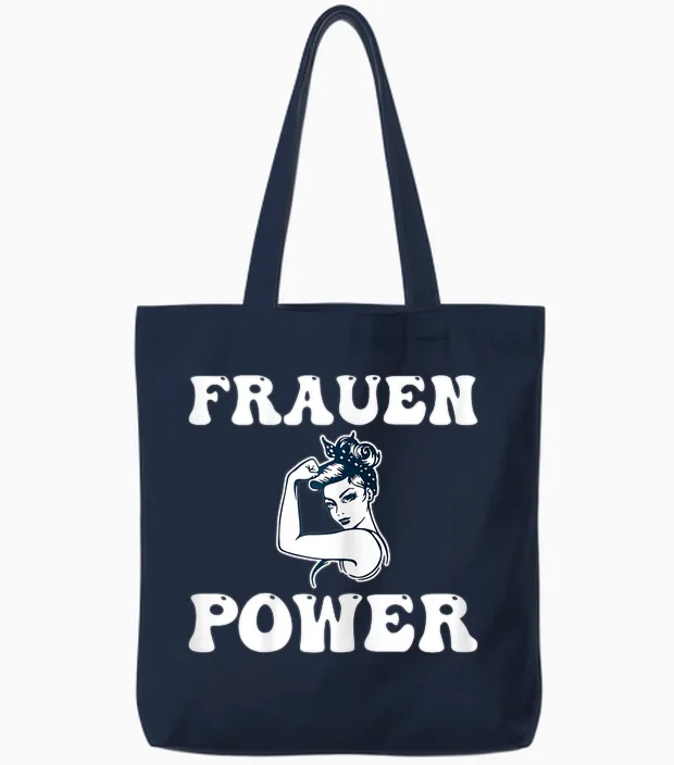 Women's Gift Women's Day World Women's Day Girlfriend T-Shirt, Black Tote Bags in Navy