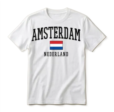 Amsterdam Netherlands Unisex T-Shirt - White