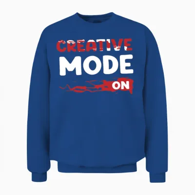 Creative Mode on - Creativity Lovers Unisex Sweatshirt - Royal