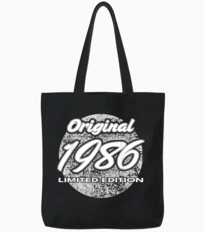 40e Anniversaire Homme Femme 40 Ans 1986 Cadeau Drôle Tote Bags - Black