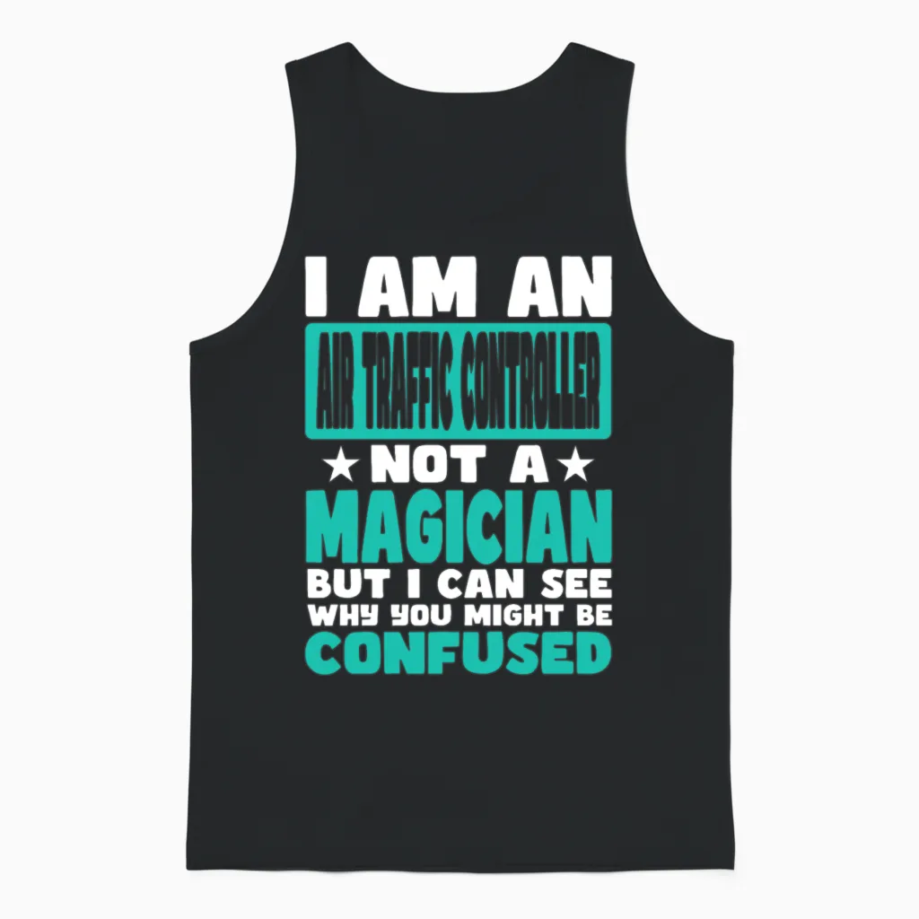 Air Traffic Controller Unisex Tank Top in Black