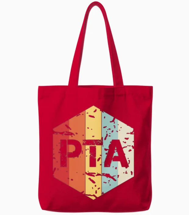 Retro Pta Tote Bags in Red