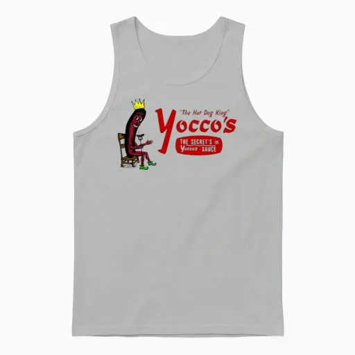 Yocco's the Hot Dog King - Lovers Unisex Tank Top in Ash