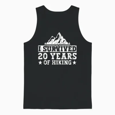 I Survived 20 Years of Hiking - Hiking 20th Unisex Tank Top - Black