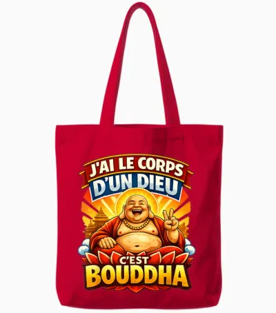 Je Ai Le Corps D'un God Buddha Gift Man Funny Funny Tote Bags - Red