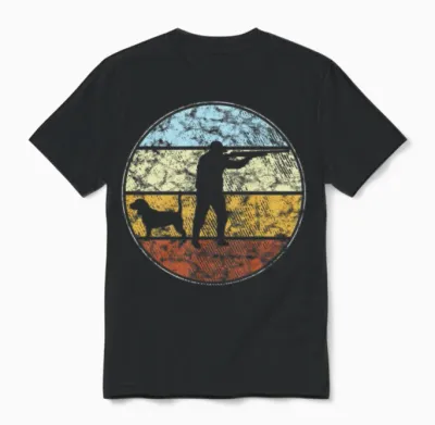Hunting Retro Unisex T-Shirt - Black