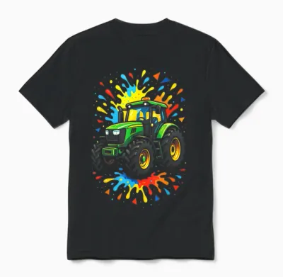 Dorfkind Dorfkinder Traktor Traktoren Trecker Unisex T-Shirt - Black