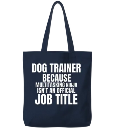 Dog Trainer Tote Bags - Navy