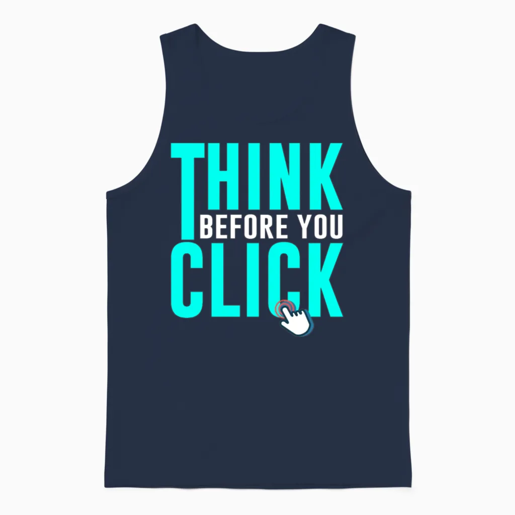 Cyber Security Hacking It Unisex Tank Top in Navy