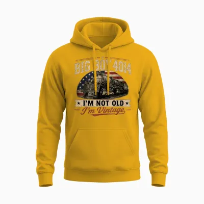 Big Boy 4014 Vintage Steam Locomotive Railroad Train Engine Unisex Hoodie - Gold