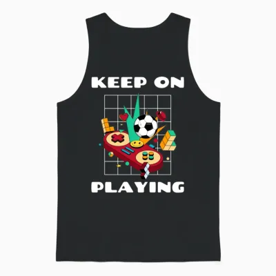 Keep on Playing Nostalgia Unisex Tank Top - Black
